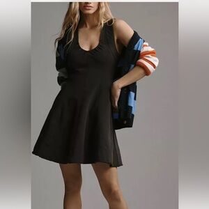 Anthropologie black dress XS daily practice